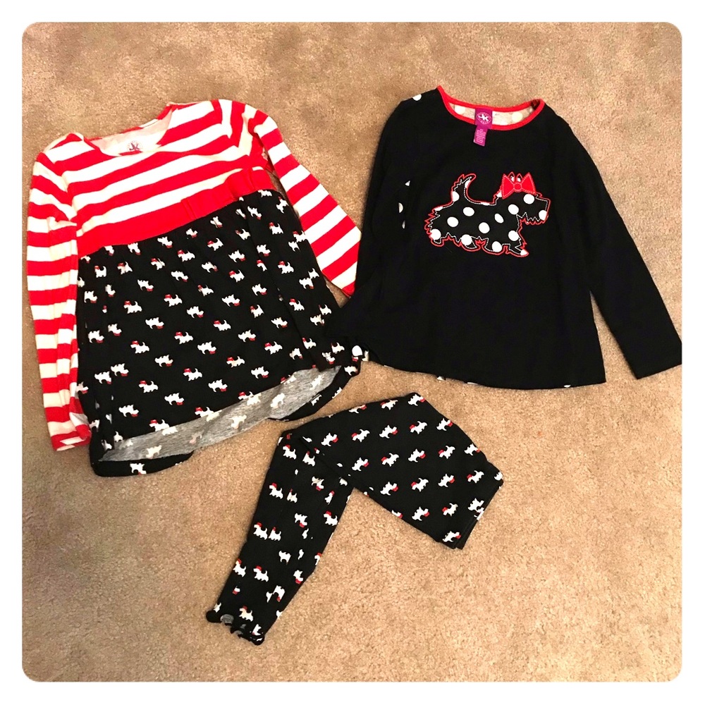 Dog 3 pc set- tunic, top and leggings